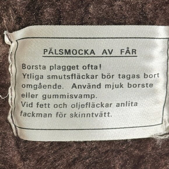 Vintage lamb shearling petroff brown double breasted coat size medium - Picture 6 of 12